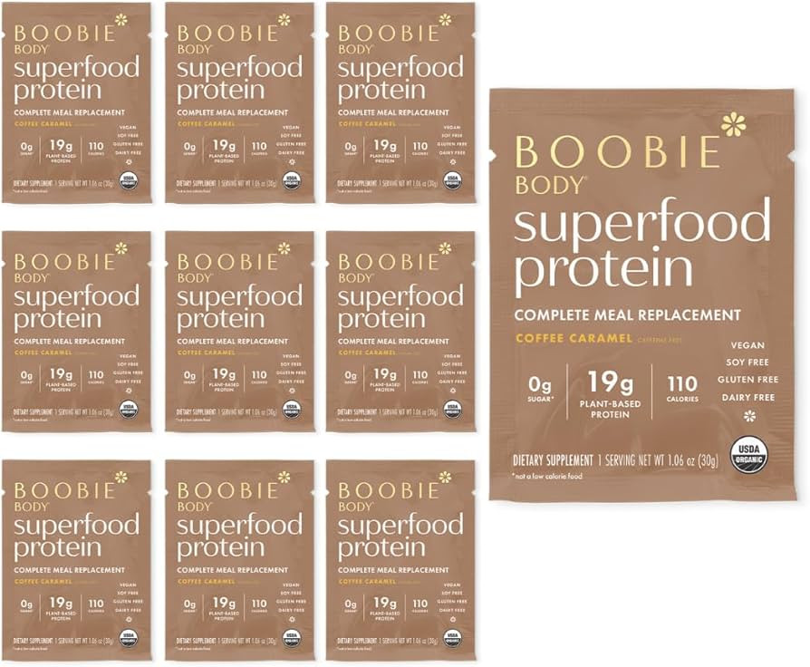 Boobie Body Superfood Protein Meal Replacement Shake, Coffee Caramel Flavor | 19g Protein | Safe ... | Amazon (US)