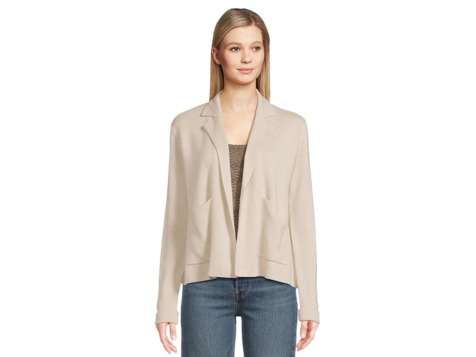 Splendid Estelle Jacket Women's Sweater Pale Oak Heather : SM (Women's 2-4), Cashmere/Nylon/Polyester | Zappos