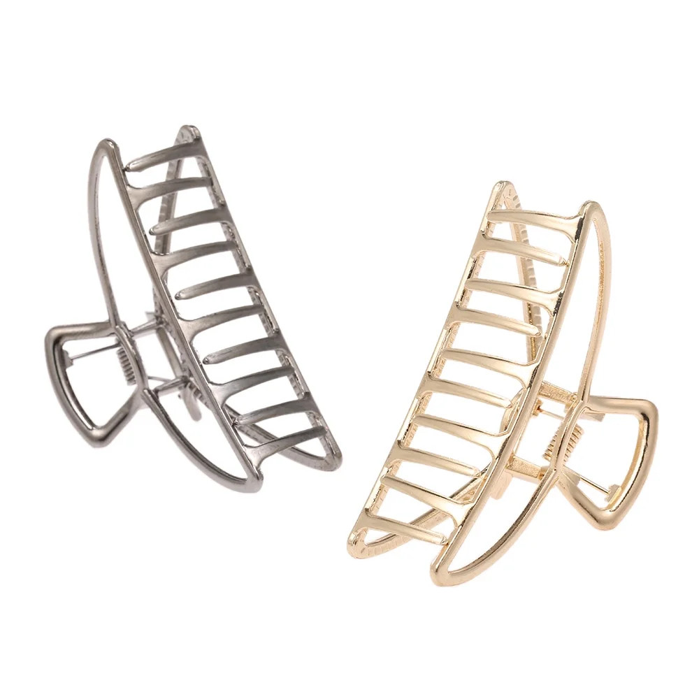 Anself Hair Clips Metal Grip Hair Claw Clips Clamps Hair Accessory for Women Gold - Walmart.com | Walmart (US)