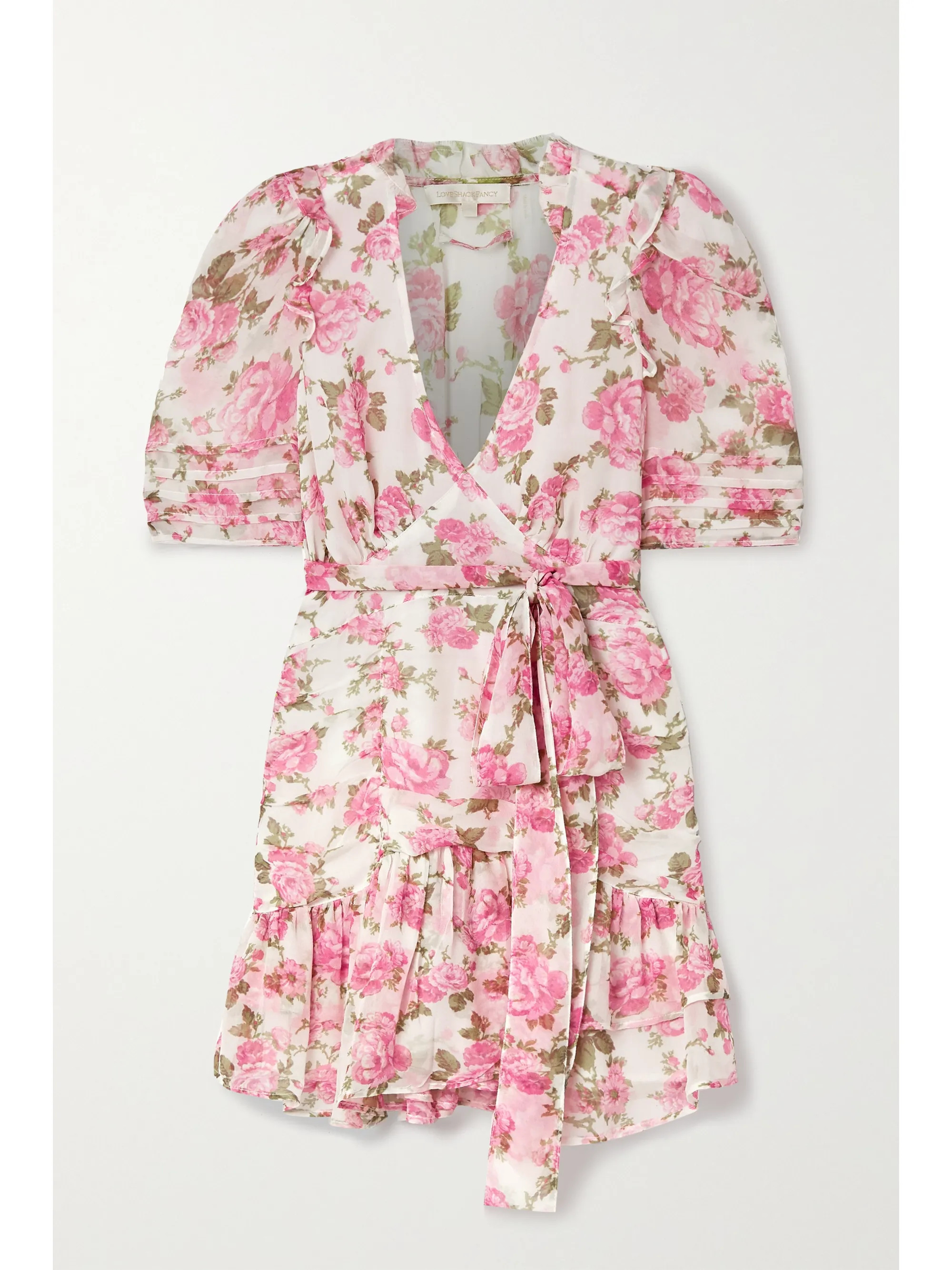 Arlo belted ruffled floral-print silk-georgette mini dress | NET-A-PORTER (UK & EU)