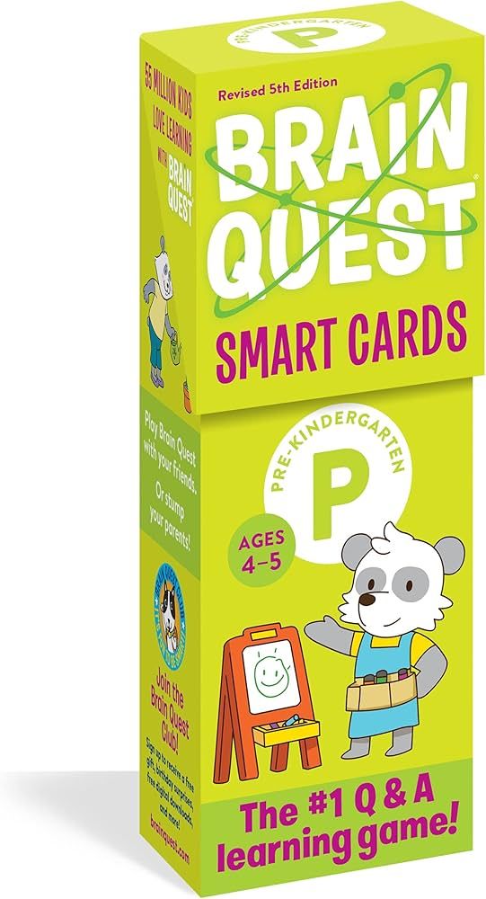 Brain Quest Pre-Kindergarten Smart Cards Revised 5th Edition (Brain Quest Smart Cards) | Amazon (US)