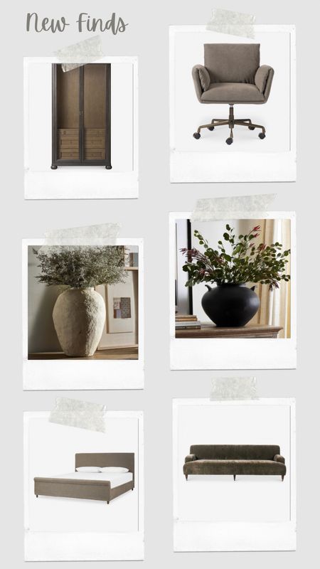 New finds

Display cabinet 
Home office chairs 
Vases
Upholstered beds
Velvet sofa 

#LTKfindsunder100 #LTKhome #LTKfindsunder50