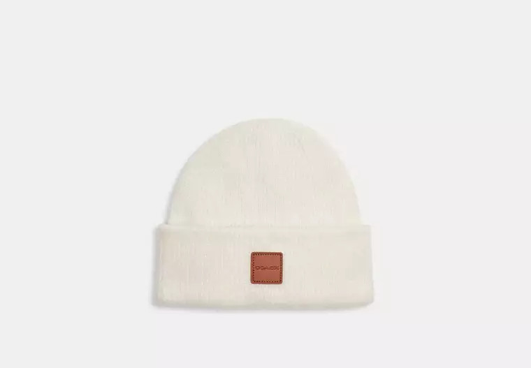 Knit Beanie With Leather Patch | Coach (US)