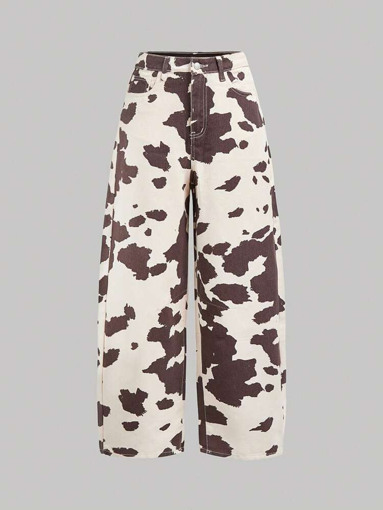 Jeans print de vaca  | SHEIN
