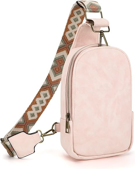 ACETOP Crossbody Bag for Women Leather Sling Belt Bag Small Chest Bag Purses with Guitar Strap Bo... | Amazon (CA)