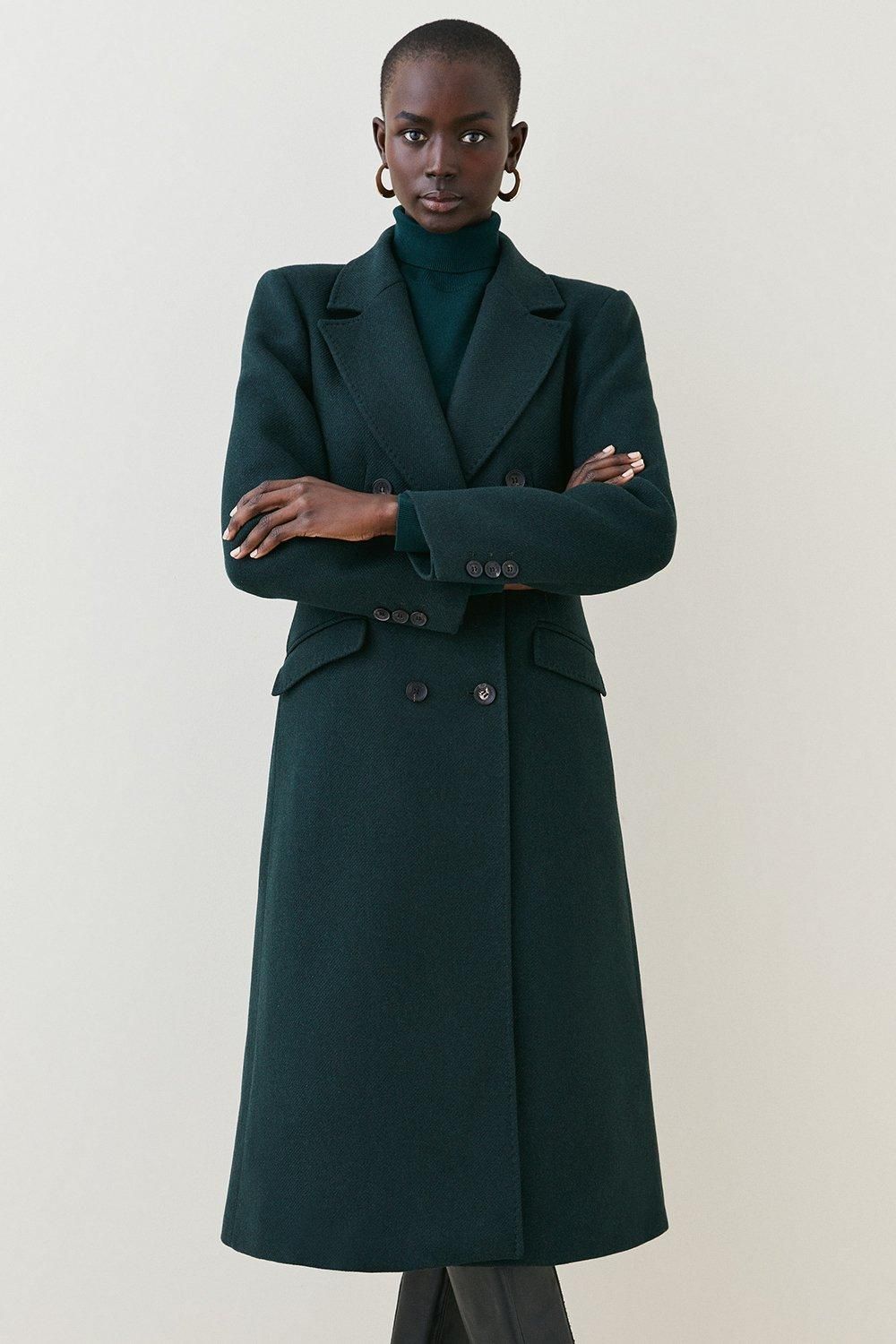 Italian Wool Fitted Coat | Karen Millen UK + IE + DE + NL