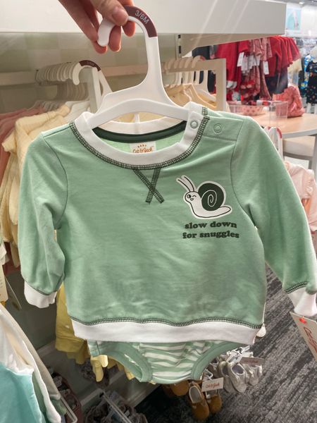 Cat and jack baby outfit set | matching baby set | green baby outfit | spring outfits for baby | target find | target style | baby spring clothes | green set for baby | trendy baby clothes | slow down for snuggles snail outfit

#LTKSeasonal #LTKfamily #LTKbaby