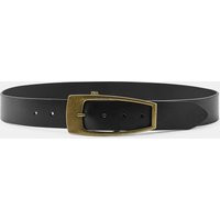 Zara - 100% Leather Rectangular Buckle Belt - Black - 32 (Us 32) - Woman | Zara US