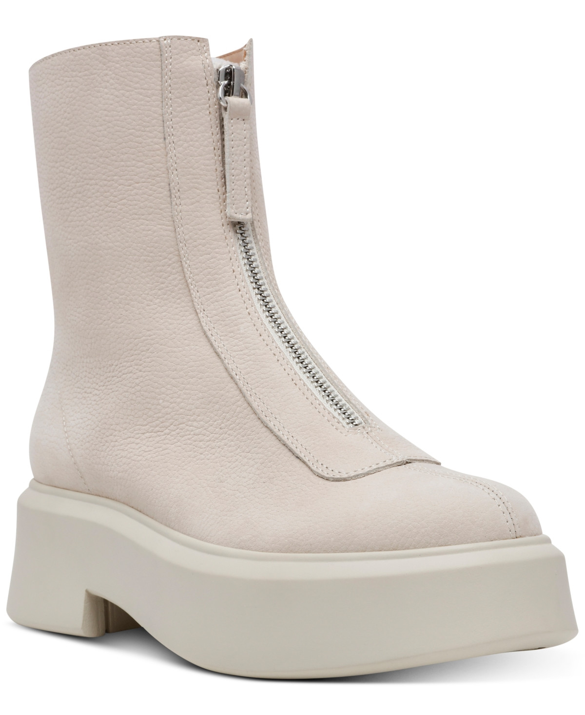 Steve Madden Women's Jones Zipper Combat Booties - Bone | Macy's