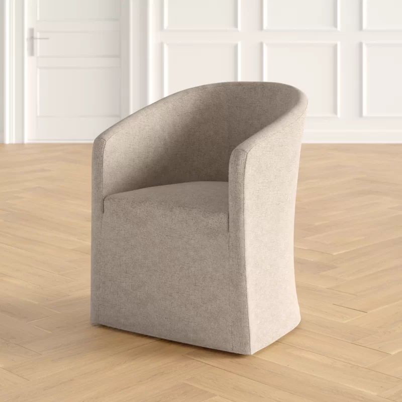 Ashton Upholstered Wingback Arm Chair in Beige | Wayfair North America