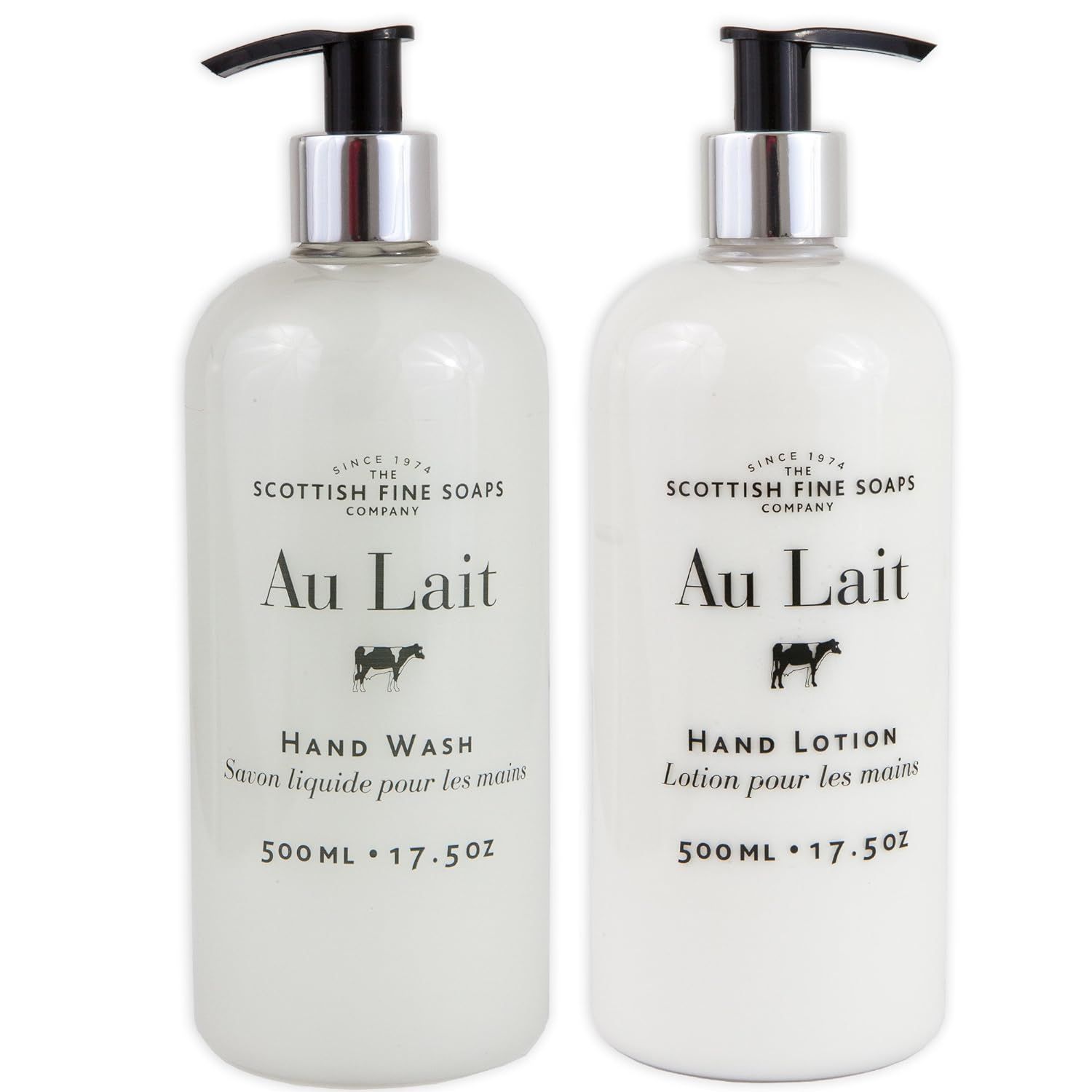 Au Lait Milk Soap Hand Wash + Hand Lotion Set, LARGE 17.5 Ounce | Amazon (US)
