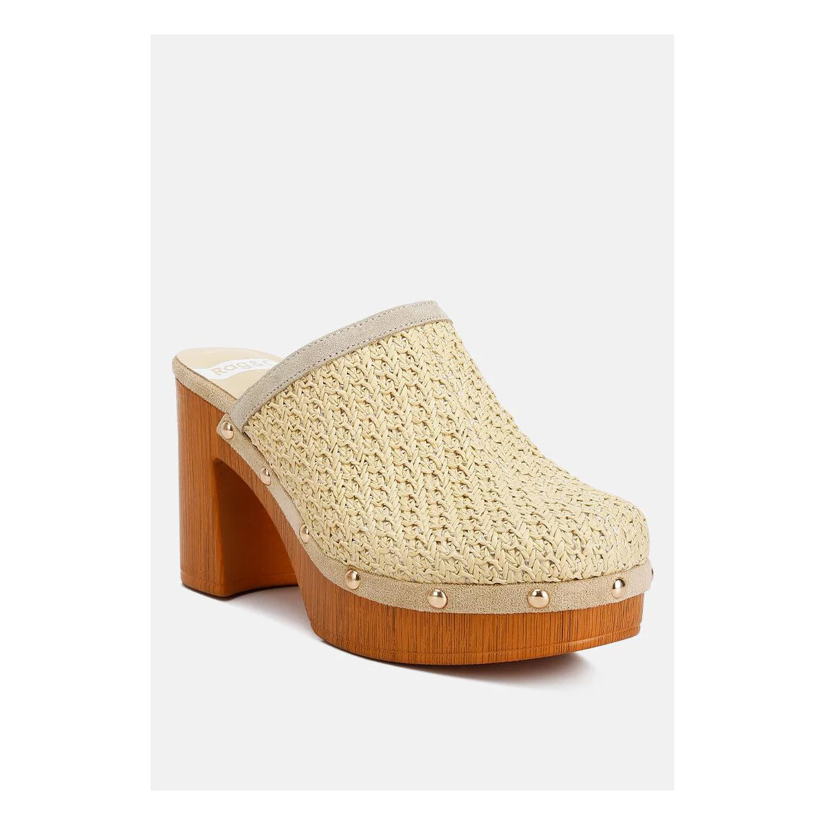 Jeydena Raffia Platform Clogs In Brown | Target