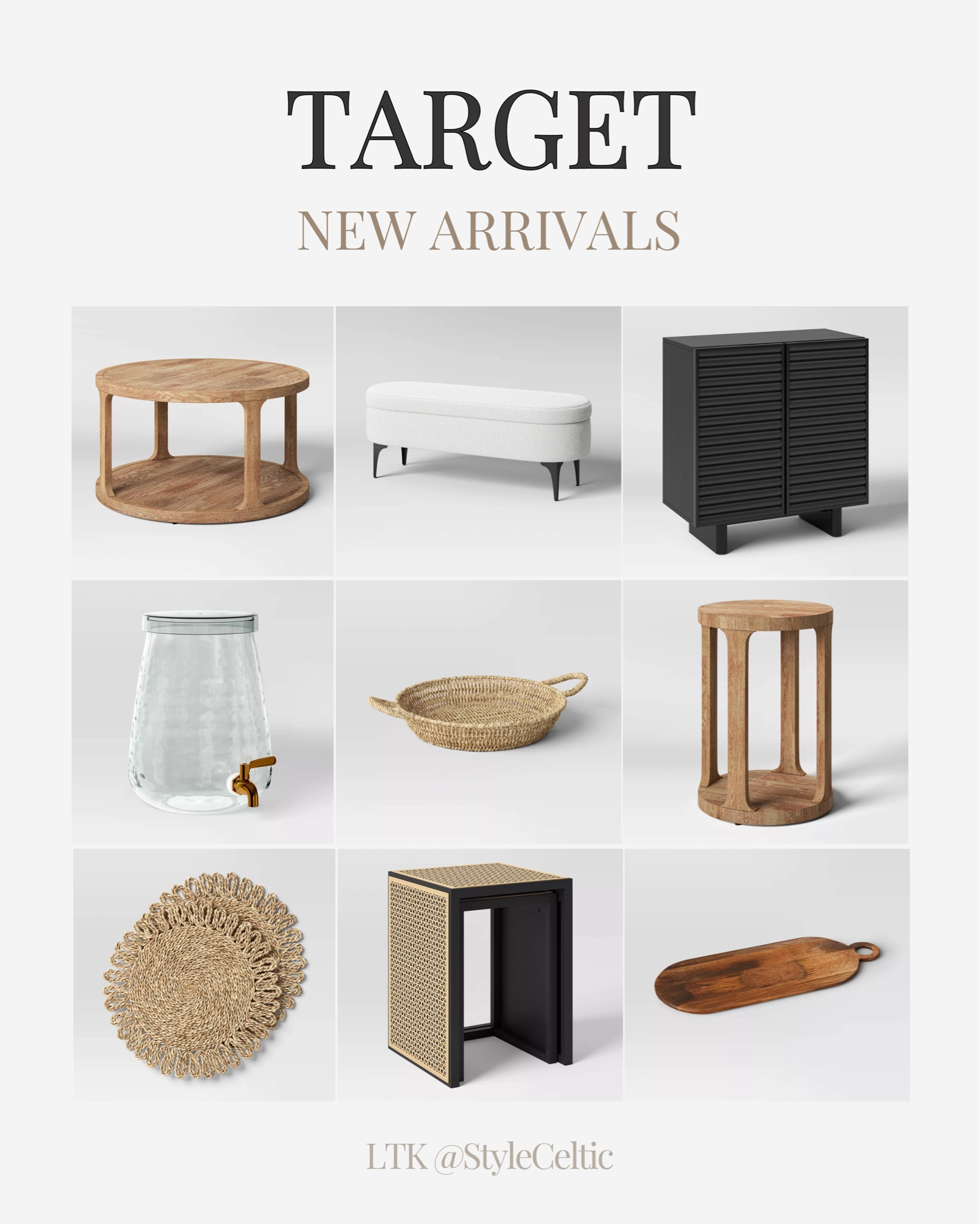 Target New Home Arrivals ✨
.
.
Target home decor, new at target, target threshold, studio McGee, target finds, side tables, outdoor decor, serving boards, charcuterie boards, beverage dispensers, table centerpieces, placemats, table decor, throw blankets, spring decor, summer decor, Nordic home, potted plants, outdoor planter stands, brown blankets, basket lamps, woven baskets, straw baskets, straw planters, orange blankets, olive tree plant, Trending furniture, home decor, accent chairs, home accents, spring furniture, spring decor, home organization, home essentials, dining room decor, nightstands, living room furniture, entryway tables, console tables, throw pillows and blankets, target sale, target finds, target home, black and beige furniture, rattan furniture, boho home, tv stands, ottomans, benches, neutral minimal home decor, Nordic home decor, seasonal home, home sales, new home finds, tan furniture, black furniture, brown furniture, white furniture, beige furniture, shoe cabinets, kitchen finds, family room, Amazon Nathan James furniture dupes

#LTKhome #LTKfamily #LTKSpringSale

#LTKBump #LTKHome #LTKFamily