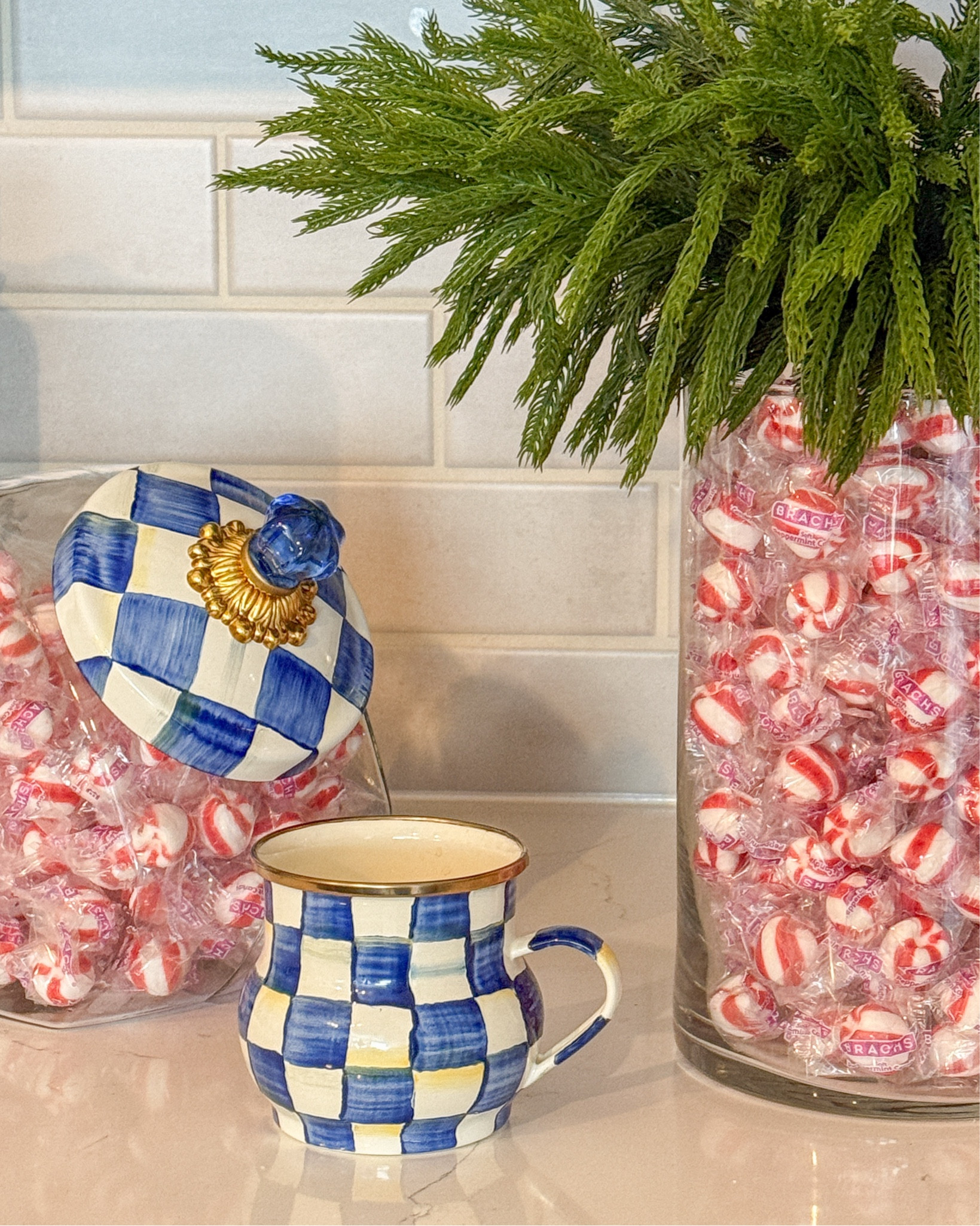 Peppermints are such an easy way to get the holiday vibe 
I buy mine in bulk - 
#mackenziechilds #royalcheck
#peppermint 

#LTKHome #LTKSeasonal #LTKFindsUnder50