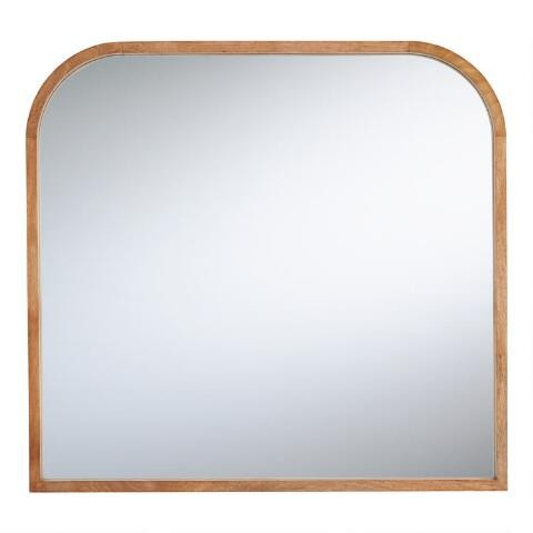 Talia Wood Arched Vanity Mirror | World Market