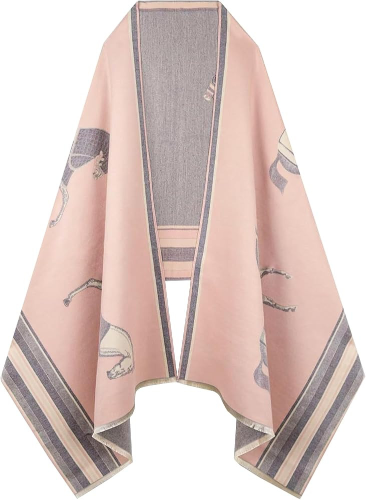 Women's Reversible Pashmina Shawl Wrap for Women Big Scarf Holiday Gifts | Amazon (US)