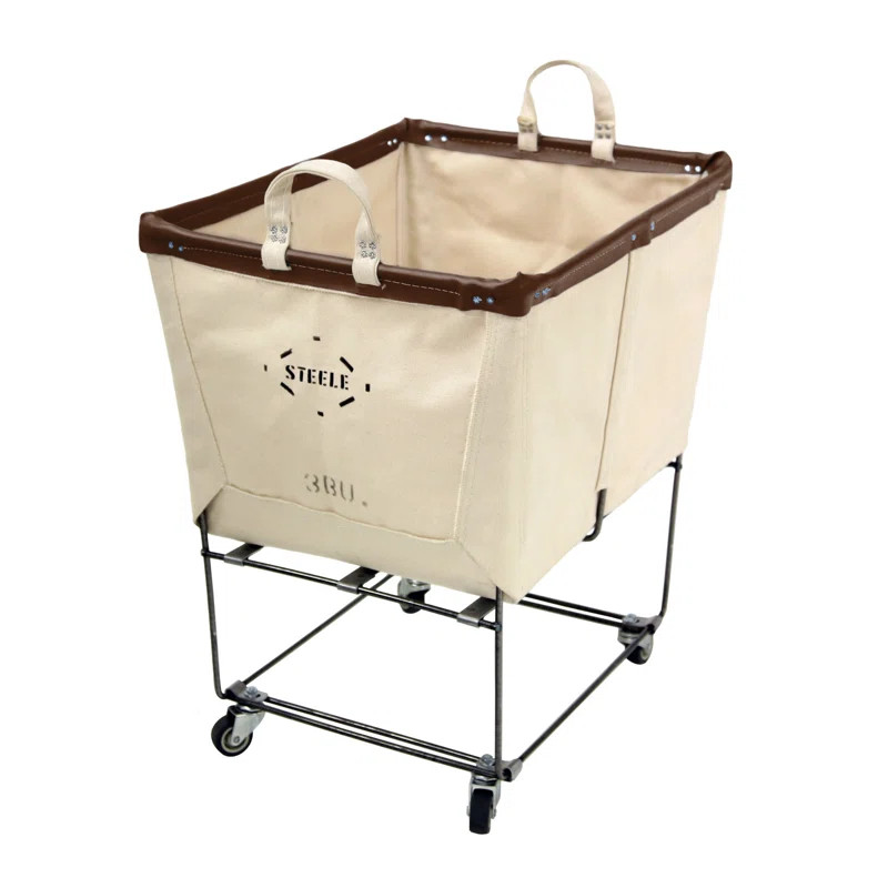 Canvas Rolling Laundry Basket with Handles | Wayfair North America