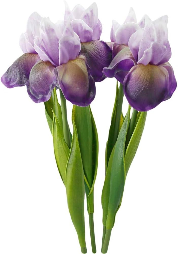 Angel Isabella Pack of 4 Stems-18 Iris Artificial Flowers for Decoration in Wedding Flowers Bouqu... | Amazon (US)