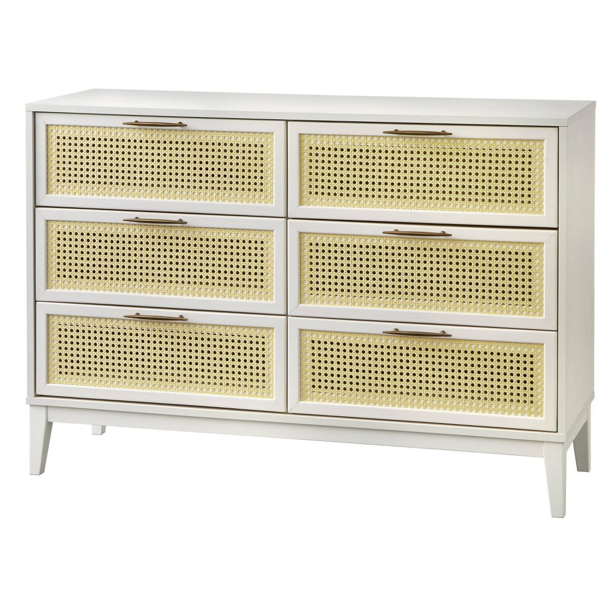Andros 6 Drawer Dresser with Faux Cane Drawer Fronts - Buylateral | Target