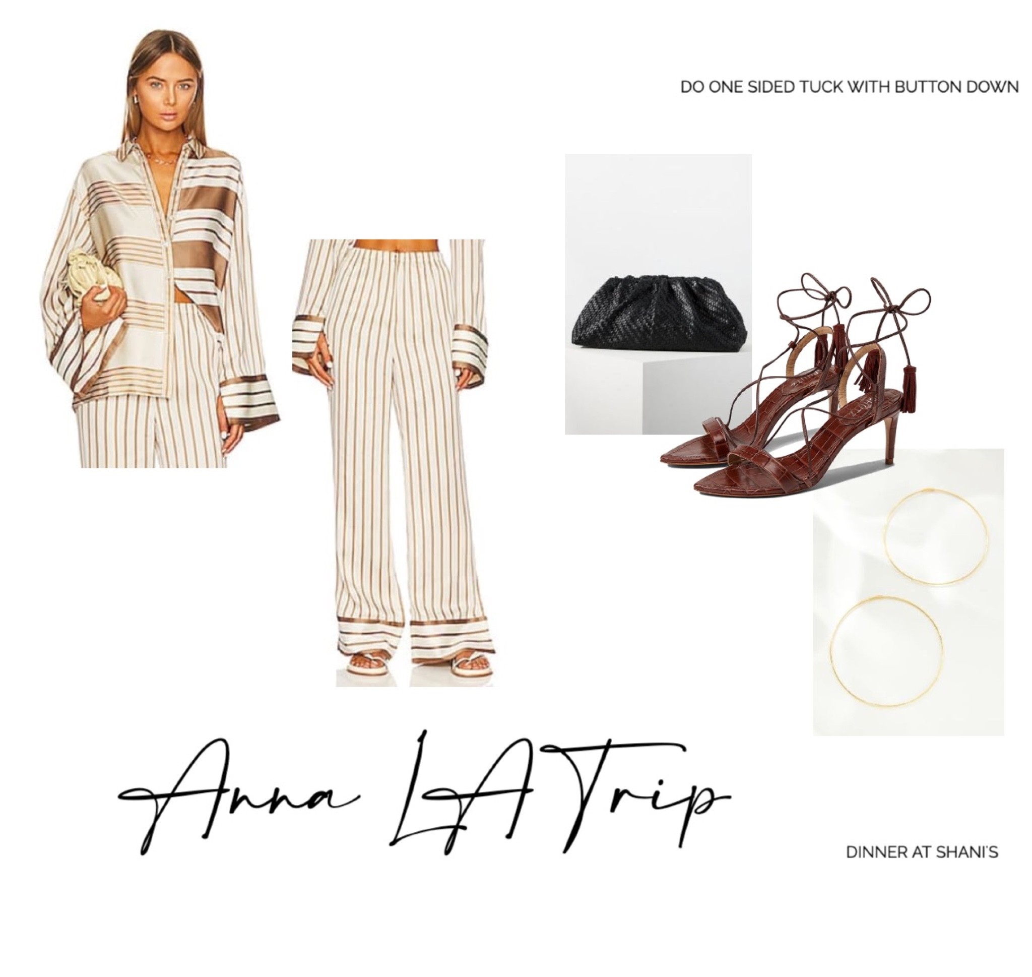 What I wore to LA to event dinner, casual chic, dressy pants outfit