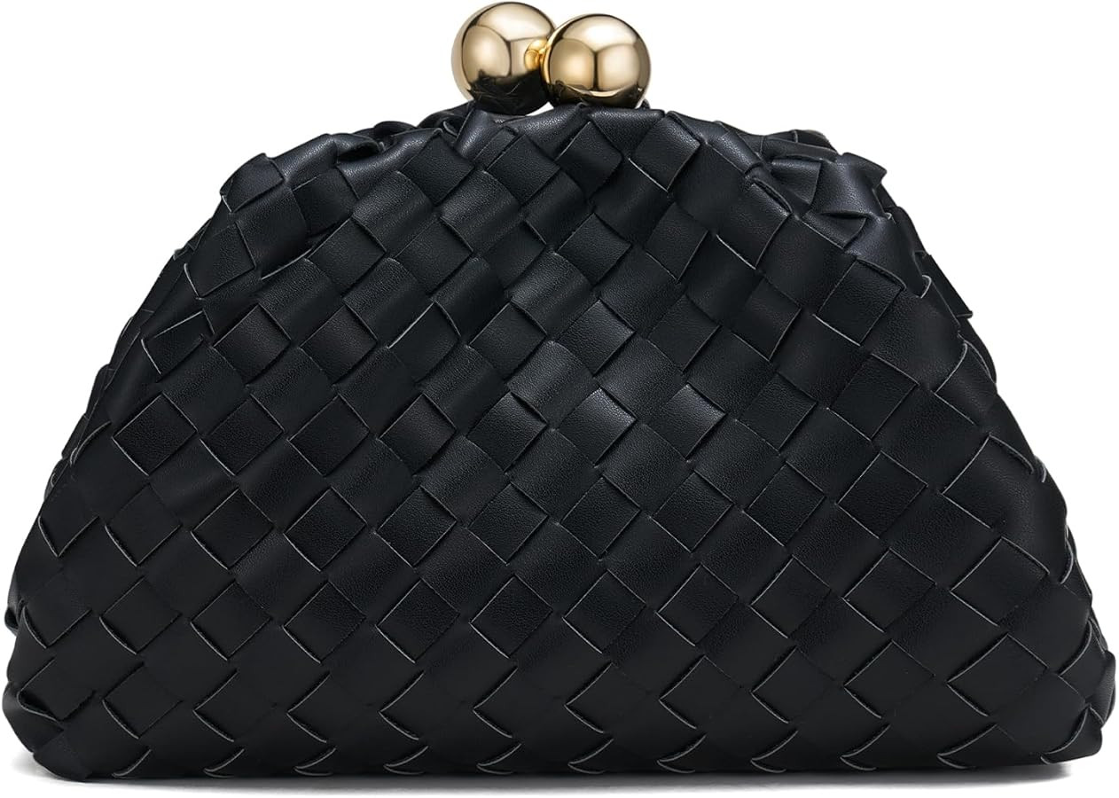 CHUNLI Dressy Woven Clutch Purses for Women Evening Wedding Formal Occasion,Dumpling Crossbody Sh... | Amazon (US)