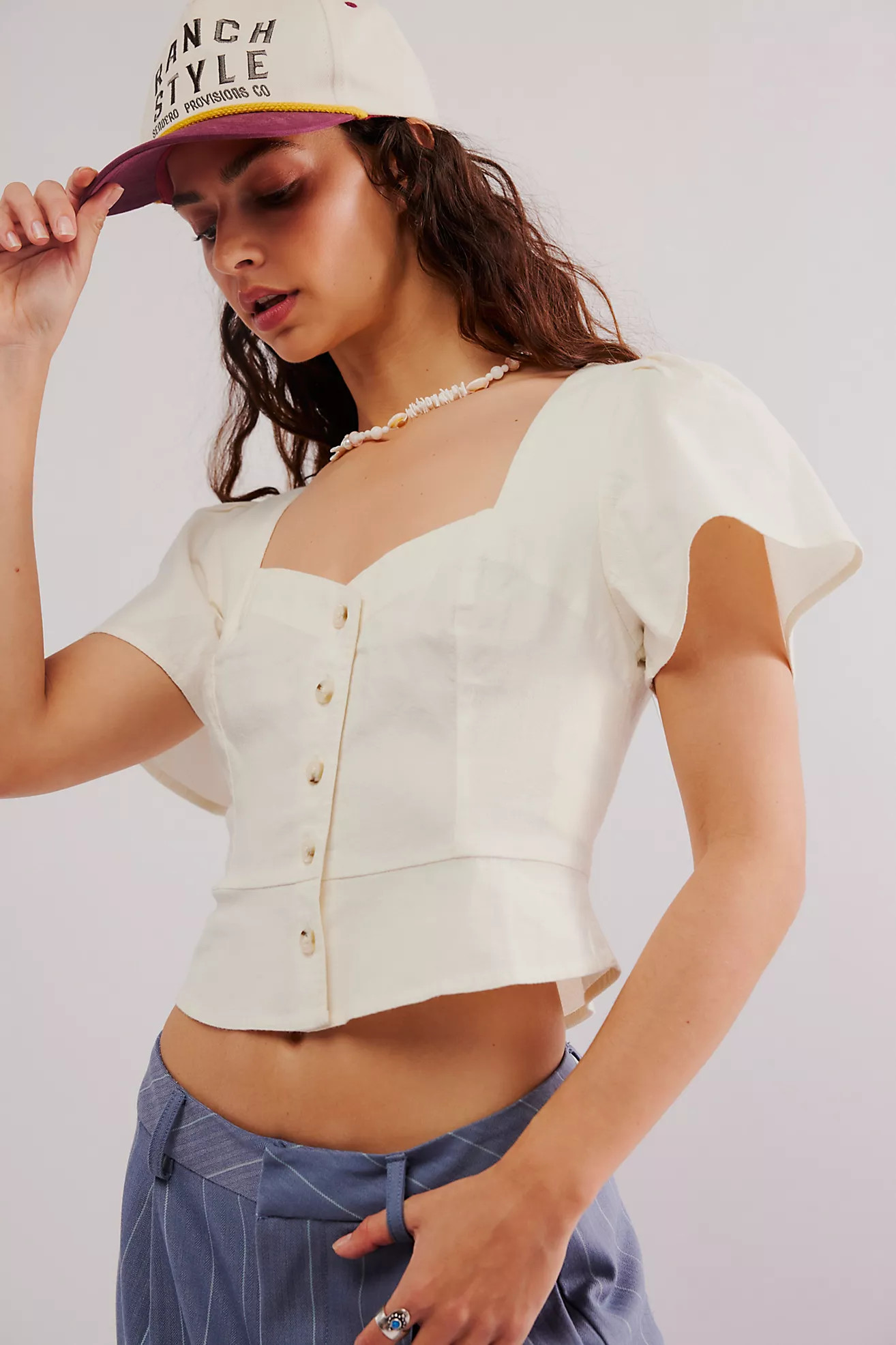 We The Free Little Linen Shirt | Free People (Global - UK&FR Excluded)