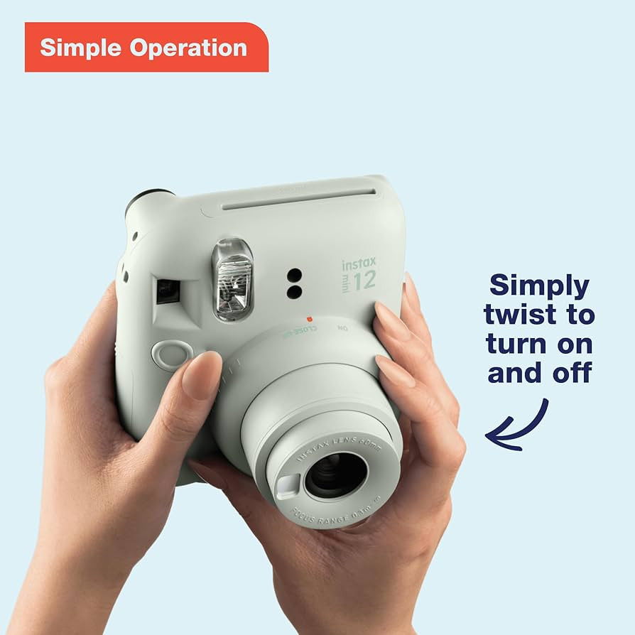 Fujifilm Instax Mini 12 Instant Film Camera, Clay White | Amazon (US)