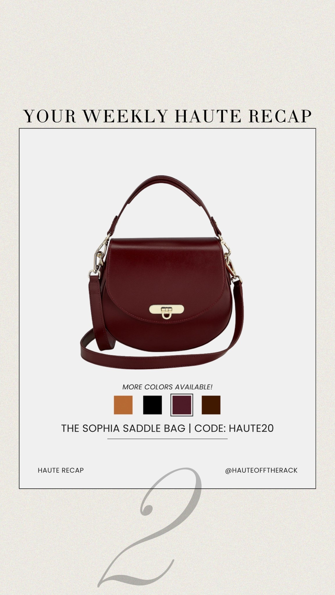ICYMI: you can save 20% on my Sophia bag I designed with Gigi New York! Comes in 4 colors

#handbag #giginewyork #salealert #blackhandbag #tangandbag #brownhandbag #burgundyhandbag

#LTKSaleAlert