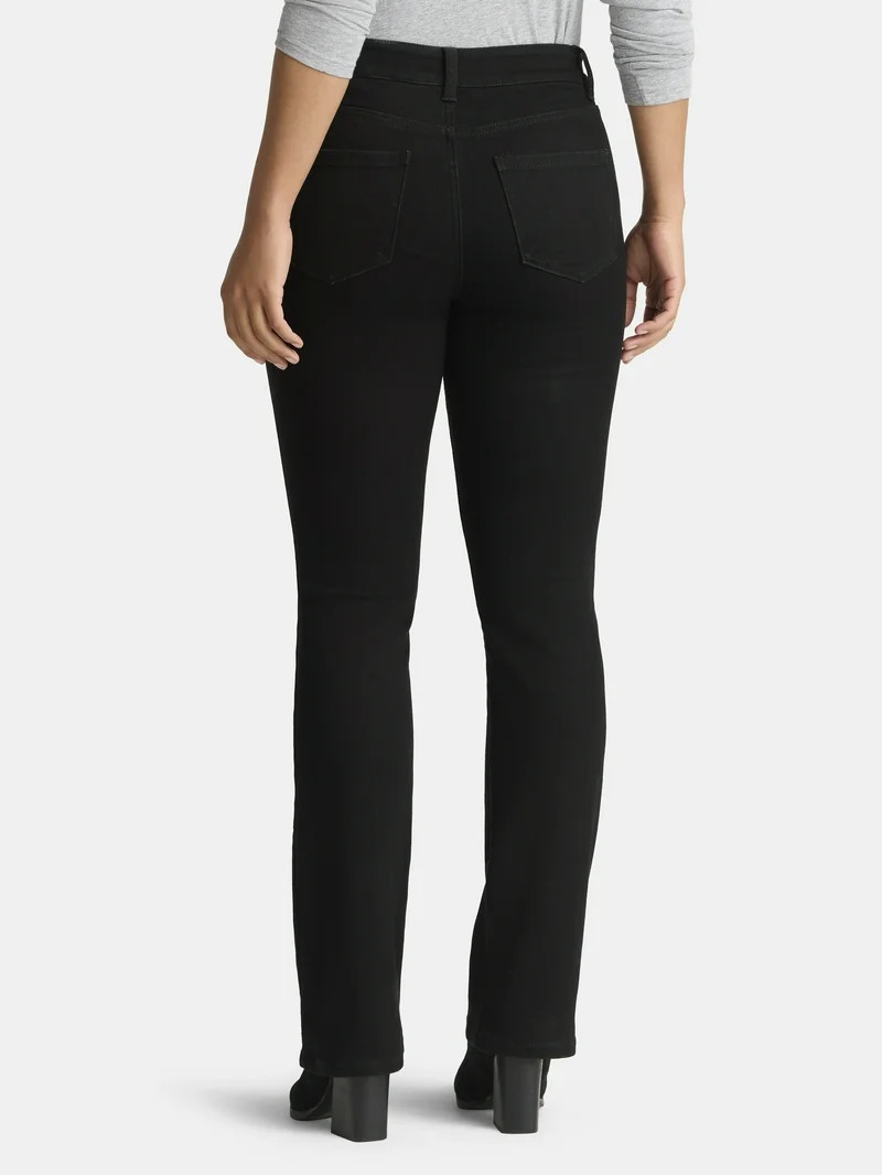 Time and Tru Women's Mid Rise Bootcut Jeans, Available in 30", 32", 34" Inseams, Sizes 0-20 | Walmart (US)