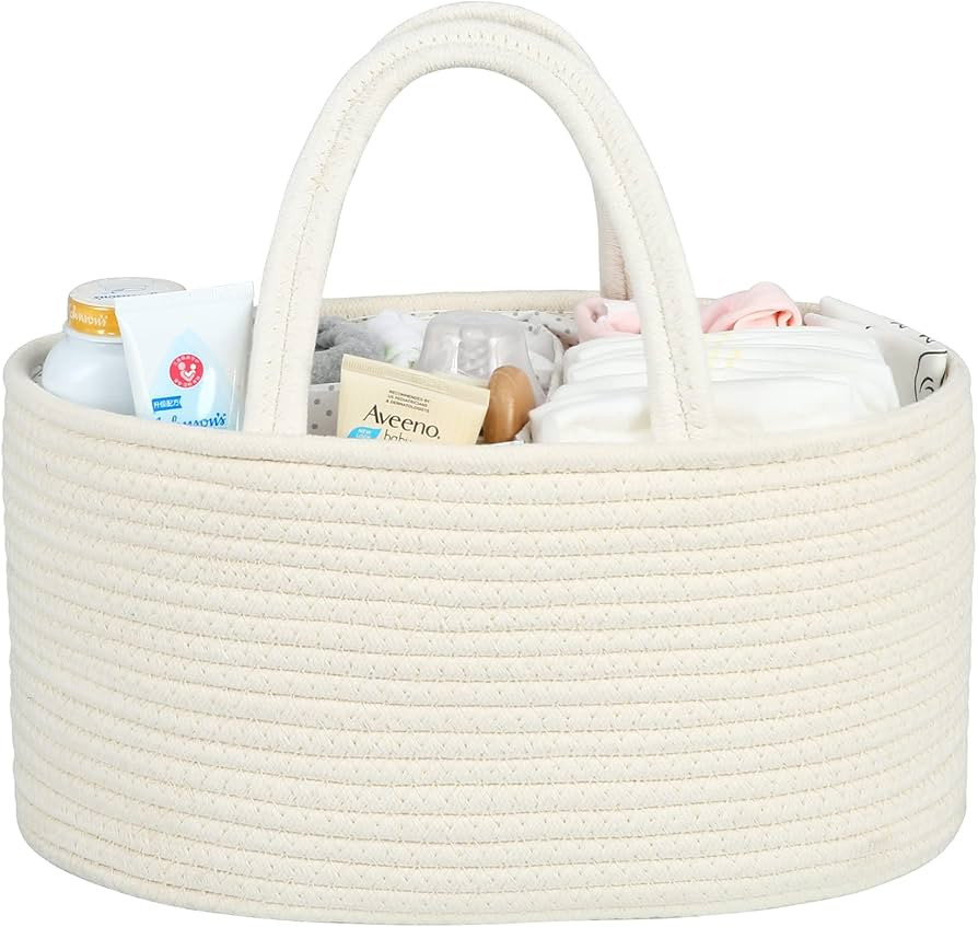 QiANBiRD Baby Diaper Caddy Organizer for Girl Boy Rope Car Diaper Caddy Organizer Basket for Chan... | Amazon (US)