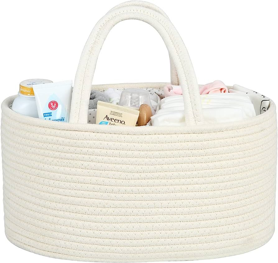 QiANBiRD Baby Diaper Caddy Organizer for Girl Boy Rope Car Diaper Caddy Organizer Basket for Chan... | Amazon (US)