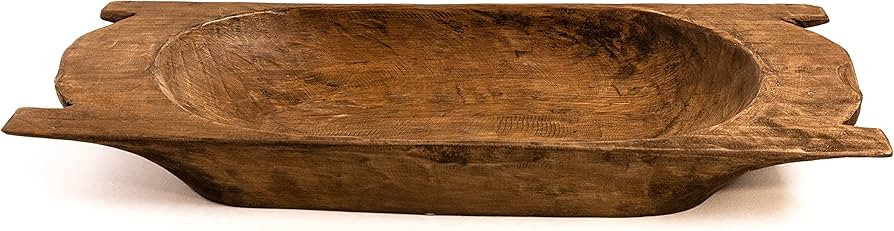 Red Barn Candle Company - 28" x 12" x 4" - Eurostyle Trencher Rustic Wooden Dough Bowl With Handl... | Amazon (US)