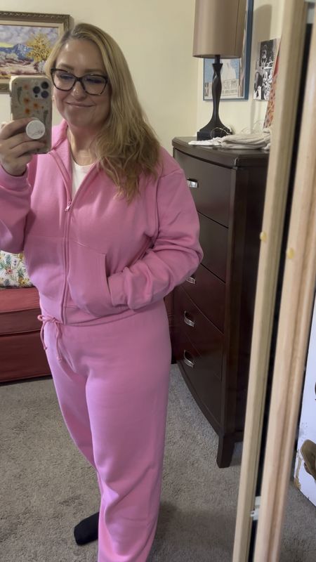 Skims Cotton Fleece is now back in colors for Spring! A light pink and periwinkle 
I wear size L/XL joggers and L hoodie
I’m in love and obsessed with these perfect for lounging and they look so cute too! 

#LTKplussize #LTKstyletip #LTKmidsize