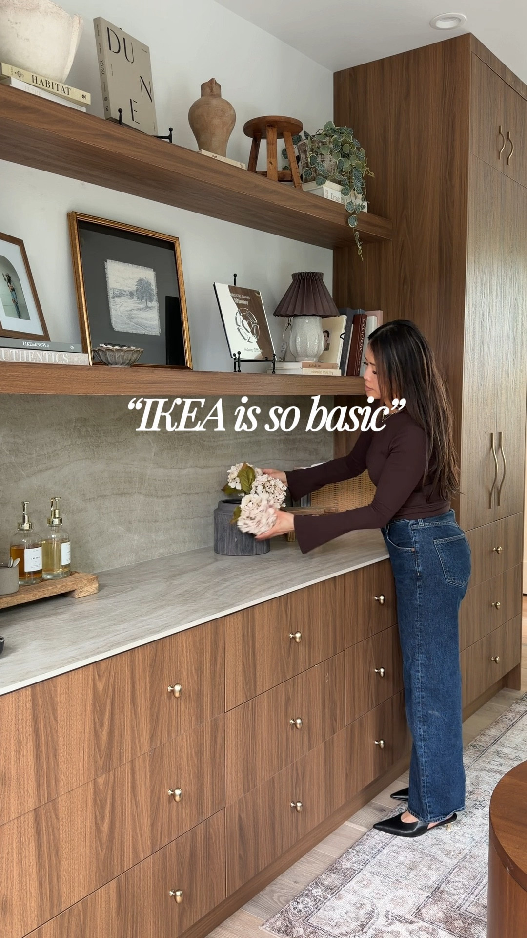 IKEA cabinets and Taj Mahal quartzite look for less 