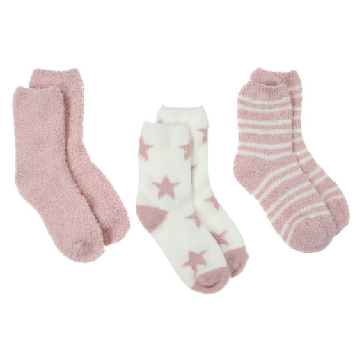 3-Pack Ladies Cozy Crew Socks | Five Below