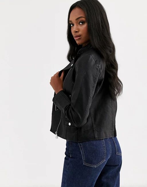 Vero Moda faux leather biker jacket | ASOS US