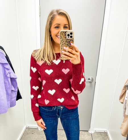 Valentines Day sweater!❤️
 $11.98 online!!🚨

Walmart valentines sweater
Heart sweater 


#LTKSeasonal #LTKFind #LTKsalealert