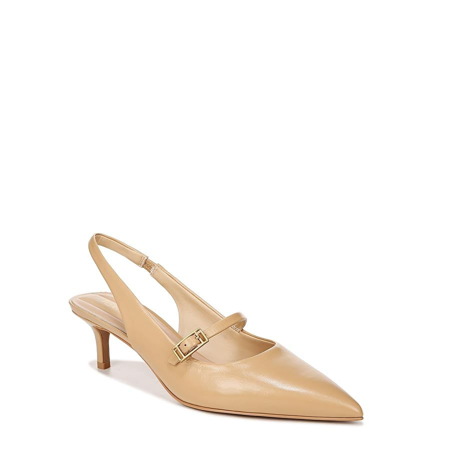 Franco Sarto Women's Khloe Pointed Toe Slingback Kitten Heel Pump | Amazon (US)
