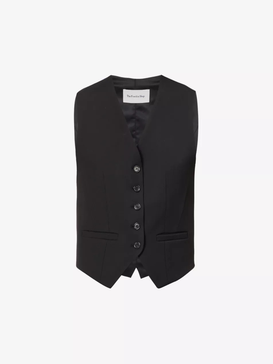 Gelso V-neck woven waistcoat | Selfridges