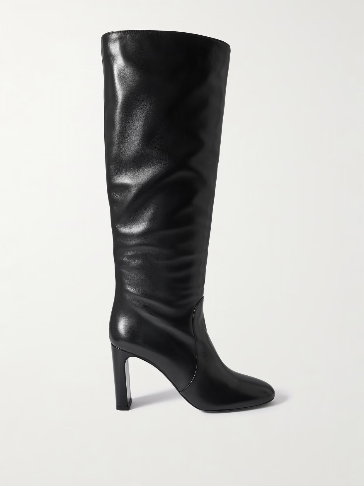 Stuart Weitzman - Babette Tubo Leather Knee Boots - Black | NET-A-PORTER (UK & EU)