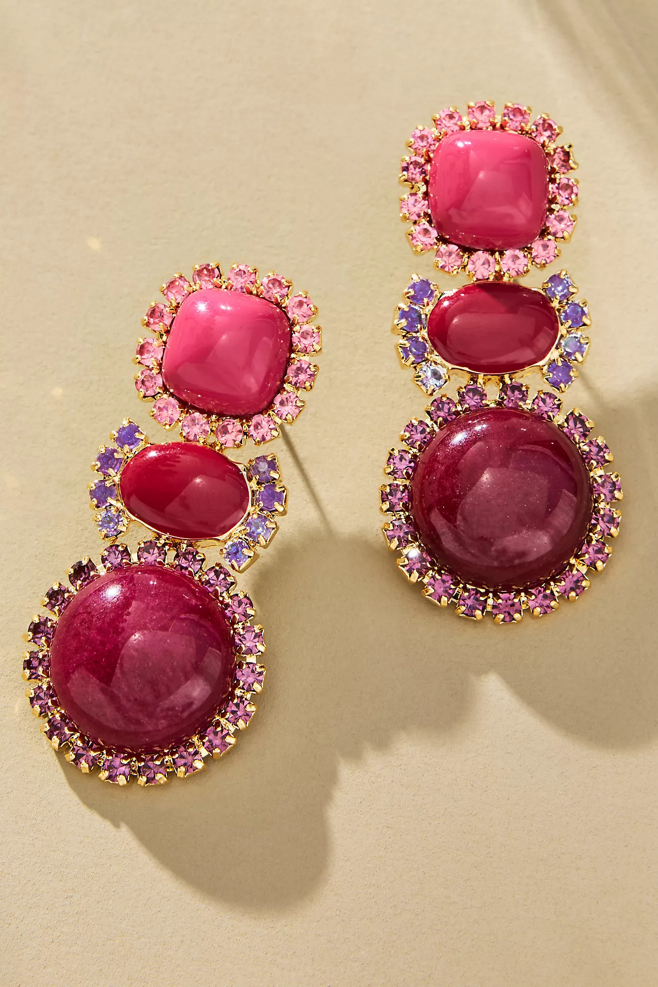 Mixed Shape Crystal Drop Earrings | Anthropologie (US)