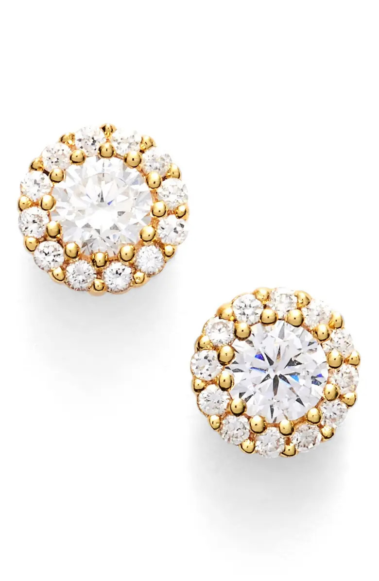 Precious Metal Plated Cubic Zirconia Stud Earrings | Nordstrom