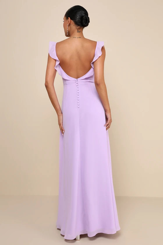 Dreamy Admiration Lilac Ruffled Maxi Dress | Lulus
