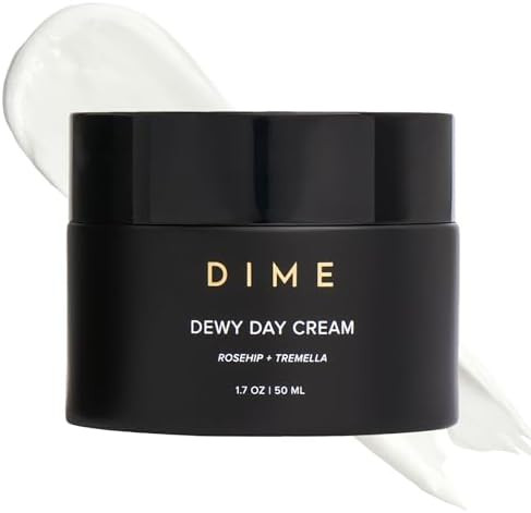DIME Beauty Dewy Day Cream, Morning Face Moisturizer with Rosehip Oil and Tremella Snow Mushroom,... | Amazon (US)