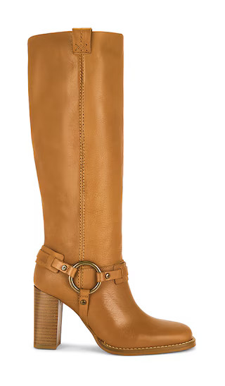 Heidi Tall Harness Boot in Toffee | Revolve Clothing (Global)