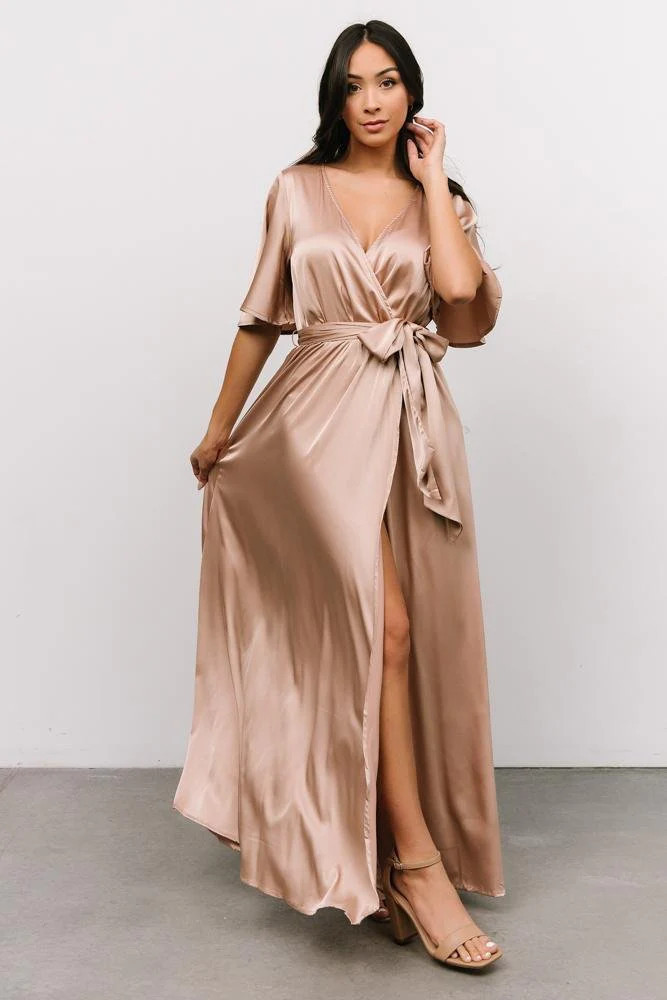 Kensington Satin Maxi Dress | Hunter Green | Baltic Born