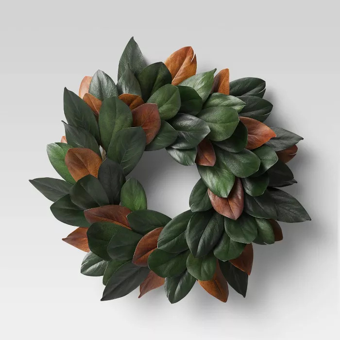 21.25" Preserved Magnolia Wreath - Threshold™ | Target