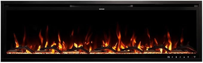 Modern Ember - Aerus Smart Linear Electric Fireplace, 60” Slim Smart Home Wall Heater Compatibl... | Amazon (US)