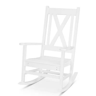 Braxton Rocking Chair POLYWOOD® Color: White | Wayfair North America