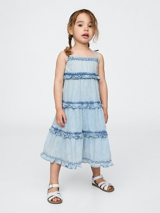 Baby & Toddler Ruffle Tiered Denim Dress | Gap (US)